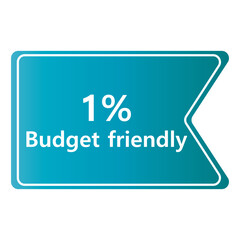 Budget Friendly sign tag banner vector art illustration Isolated on White Background