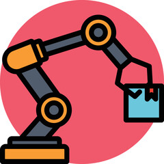 robotic arm Vector Icon
