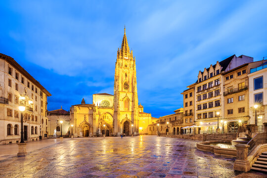 The Metropolitan Cathedral Basilica of the Holy Saviour in Oviedo, Spain