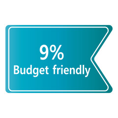 Budget Friendly sign tag banner vector art illustration Isolated on White Background