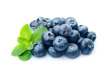 Blueberries wth mint