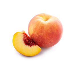 Naklejka na ściany i meble Sweet peach fruits