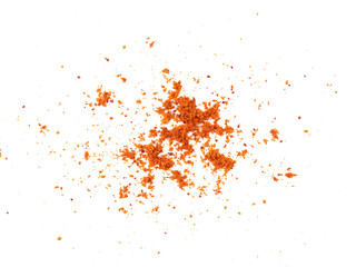 Crushed red chili pepper isolated on transparent png - obrazy, fototapety, plakaty