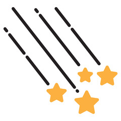 Illustration of Flying Star design Icon