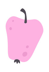Apple flat icon Tasty healthy baby food