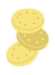 Biscuits flat icon Balanced nutrition Tasty baby cookies