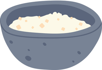 Spa procedure flat icon Sea salt for body care