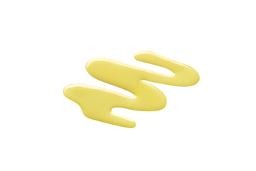 Obraz premium Puddle of vegetable oil on white background, top view