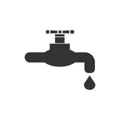 Faucet icon. Water tap background vector ilustration.
