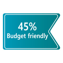 Budget Friendly sign tag banner vector art illustration Isolated on White Background