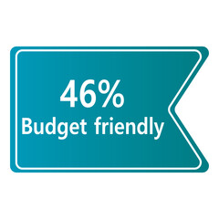 Budget Friendly sign tag banner vector art illustration Isolated on White Background