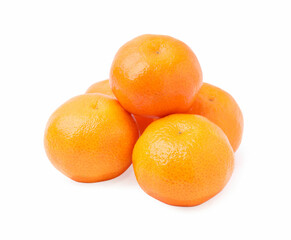 Fresh ripe juicy tangerines isolated on white