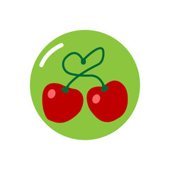 cherry icon illustration vector