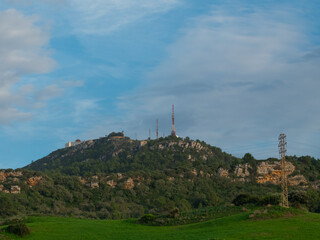View of Monte Toro located on the island of Menorca, Spain.