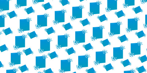 Vector seamless beautiful pattern flower and leaves flat background