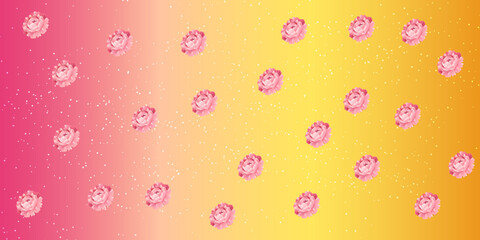 Vector seamless beautiful pattern flower and leaves flat background