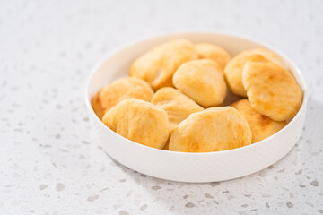 Homemade naan dippers