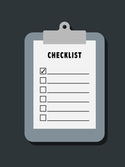 Checklist clipboard vector template