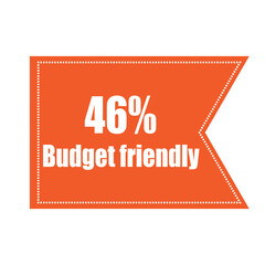 Budget Friendly sign tag banner vector art illustration Isolated on White Background