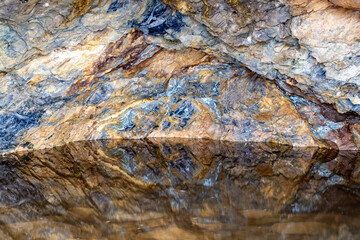 Cave with reflection in water
