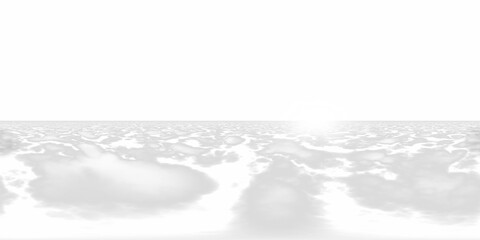 above transparent 360° clouds map with sun