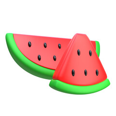 slice of watermelon isolated