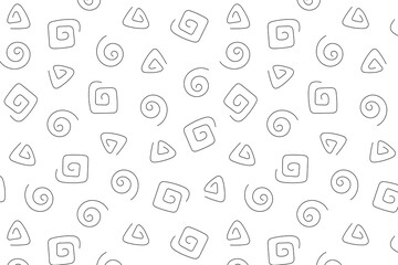 doodle pattern with abstract geometric shapes, background with icons doodle elements. poster, banner with white background