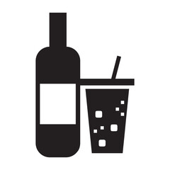 Birthday, celebration, cocktail icon