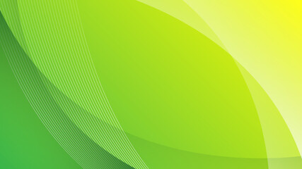 Modern Abstract Background Wave Lines Fluid Liquid Motion and Green Yellow Gradient Color