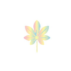 Gradient Leaf Illustration Set Trendy