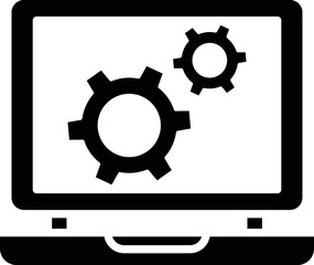 Engineering laptop Vector Icon 
