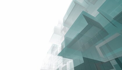 Abstract architecture rendering 3d illustration