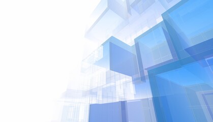 Abstract architecture rendering 3d illustration © Yurii Andreichyn