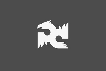 Illustration vector graphic of letter Pd eagle