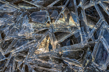 Close up of frozen ice