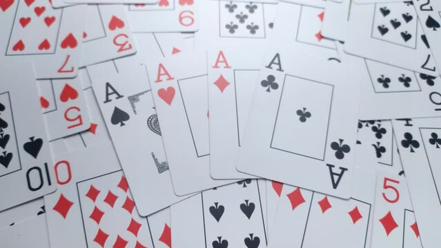Playing cards background four aces 4k