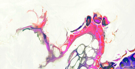 Naklejka na ściany i meble pink abstract painting, liquid art style painted with oil