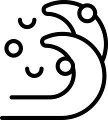 Sea wave icon outline vector. Water ski. Sport summer