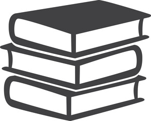 Book icon, textbook icon black vector