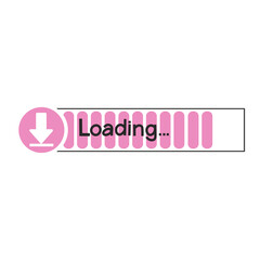 Loading bar progress icon isolate on transparent background.