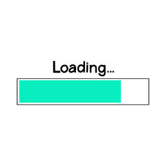 Loading bar progress icon isolate on transparent background.