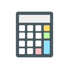 Calculator icon isolate on transparent background.