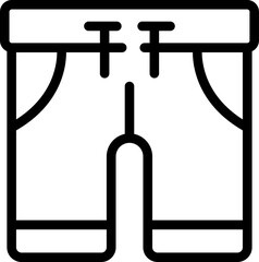 Swim shorts icon outline vector. Sport summer. Water ski