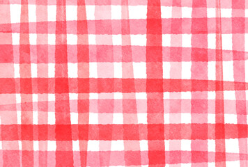 背景素材_水彩チェック_ピンク