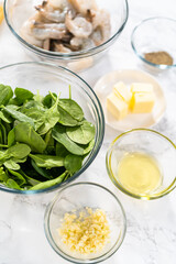 Garlic Shrimp Pasta with Spinach