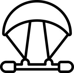 Kitesurfing icon outline vector. Kite board. Sport surfing
