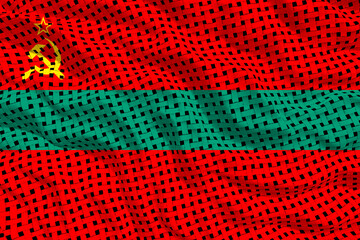 National flag  of Transnistria. Background  with flag  of Transnistria