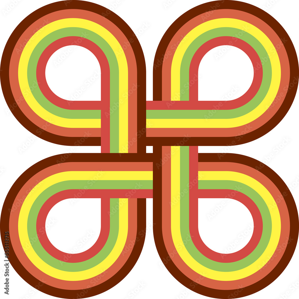 Poster abstract retro line, digital lines and circles, design70s, vector.