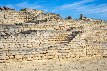 Ruins at Al-Baleed Archaeological Park, Frankincense Land Museum. Salalah, Oman.