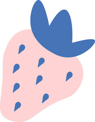 Strawberry fabric decor flat icon Female hygiene decoration